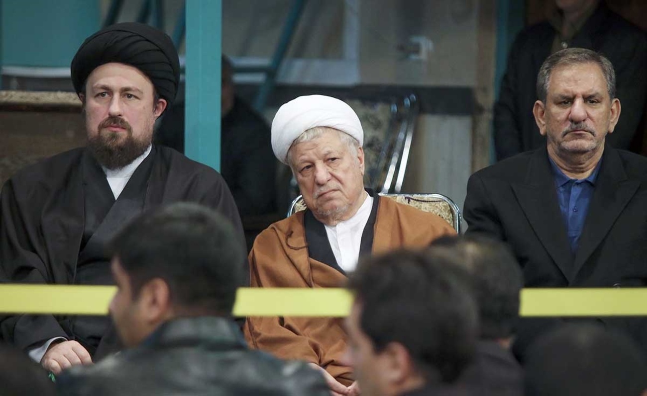 اسحاق جهانگیری در کنار آیت الله هاشمی رفسنجانی