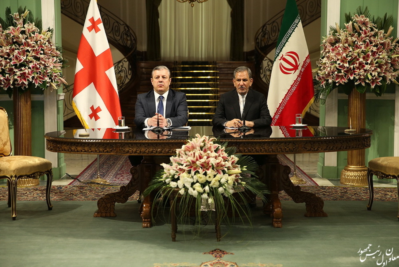 اسحاق جهانگیری در نشست با نخست وزیر گرجستان