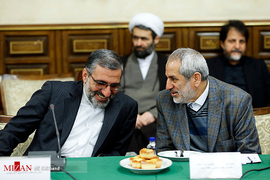 از راست،جعفری دولت آبادی دادستان تهران و غلامحسین اسماعیلی رئیس کل دادگستری استان تهران