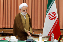 حجت الاسلام والمسلمین محسنی اژه ای، معاون اول قوه قضائیه ، در جلسه مشورتی رئیس قوه قضاییه با قضات دیوان عالی کشور