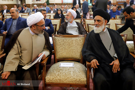 حجت الاسلام والمسلمین مرتضوی مقدم و حجت الاسلام محمد مصدق در دیدار رئیس و نمایندگان مجلس شورای اسلامی با رئیس قوه قضاییه