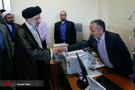 آیت الله رئیسی رئیس قوه قضاییه در بازدید از دادگاه‌های تجدید نظر استان تهران