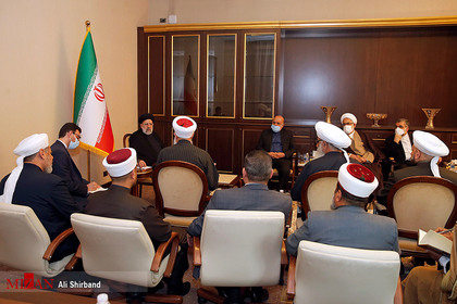 دیدار رئیس قوه قضاییه با جمعی از علمای اهل سنت و شیعه عراق