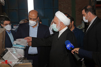 بازدید حجت الاسلام والمسلمین محسنی اژه‌ای رئیس قوه قضائیه از انبار مرکزی جمع آوری و فروش اموال تملیکی در تهران