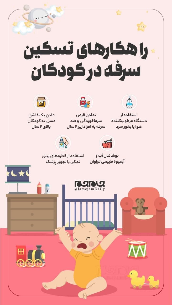 راهکار‌های تسکین سرفه در کودکان
