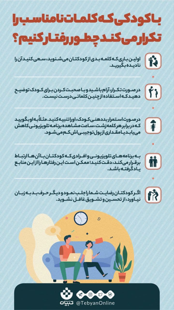 چگونه مانع تکرار کلمات نامناسب توسط فرزندمان شویم؟