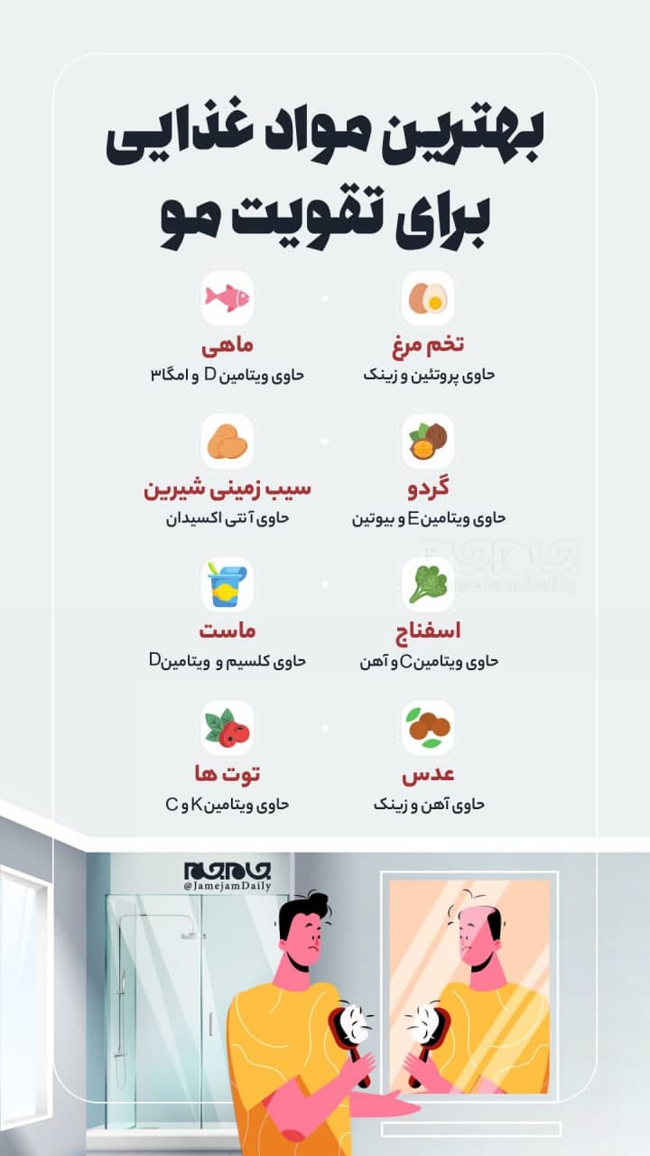 خوراکی‌های تقویت کننده مو