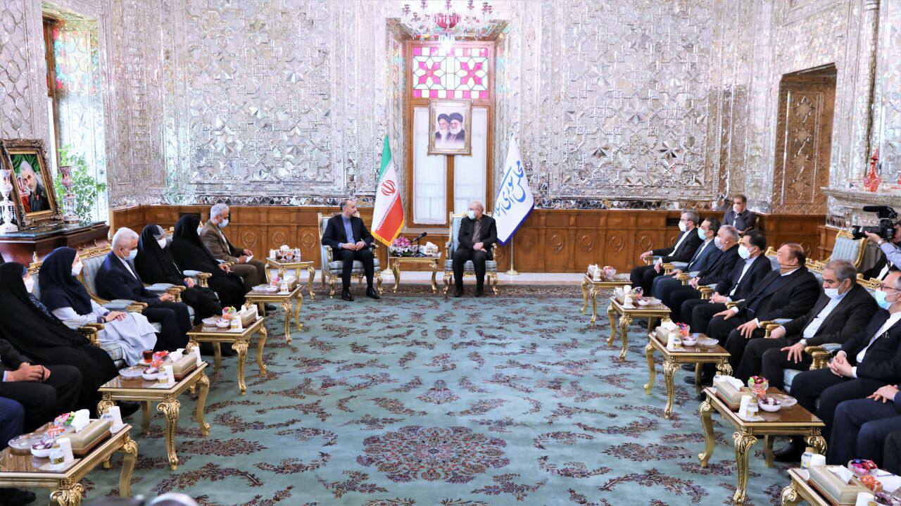 دیدار وزیر، معاونان و مدیران ارشد وزارت امور خارجه با رئیس مجلس شورای اسلامی